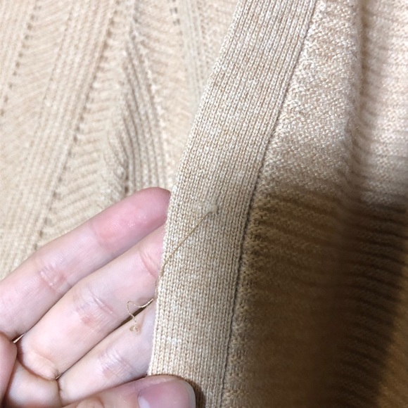 Raffi women’s open Cardigan cashmere small tan - Picture 2 of 8